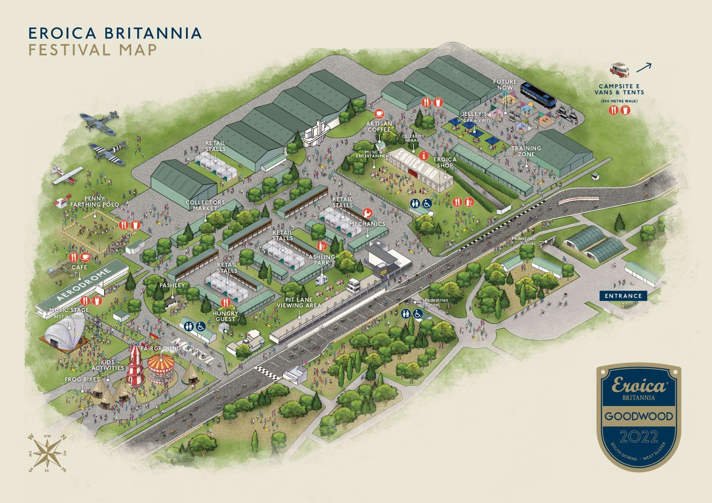 Eroica Britannia Festival Map