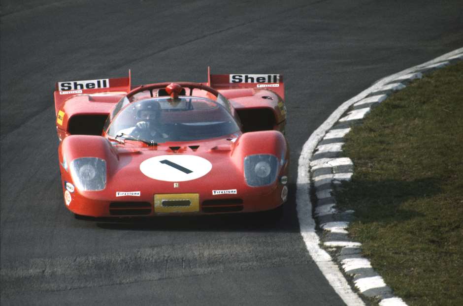 Brands Hatch, England. 12th April 1970. Jacky Ickx/Jackie Oliver (Ferrari 512 S Spyder), 8th position, action. World Copyright: LAT Photographic. Ref: 70 S/Cars 18