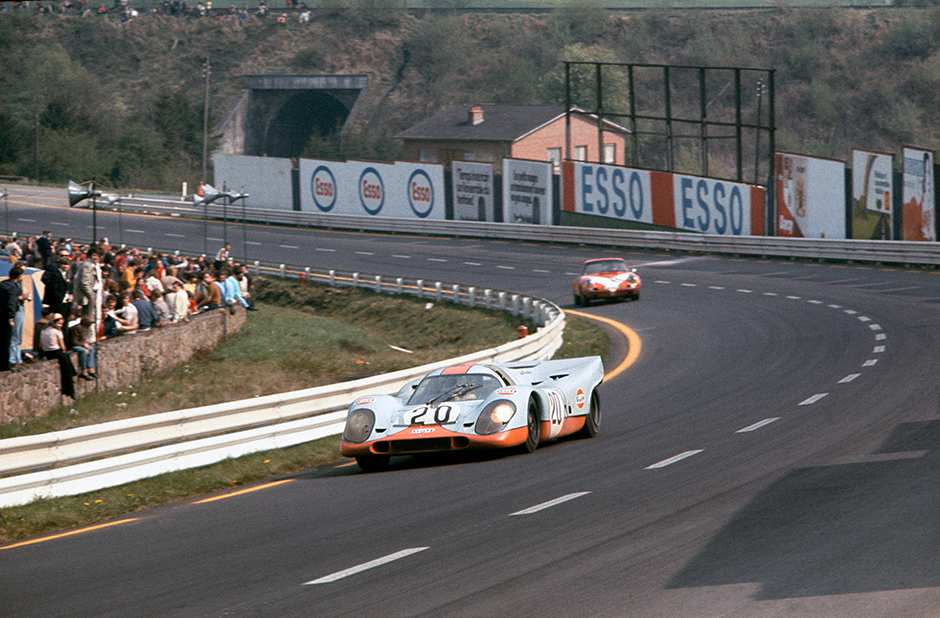 Spa-Francorchamps, Belgium. 9th May 1971. Jo Siffert/Derek Bell (Porsche 917), 2nd position, action.  World Copyright: LAT Photographic Ref: 71SCARS