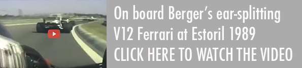 Gerhard Berger Ferrari Estoril on board 